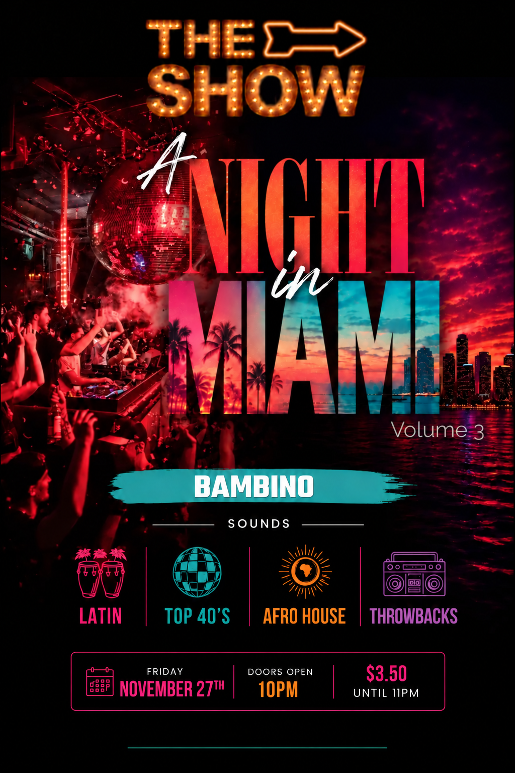 A Night In Miami w/ BAMBINO