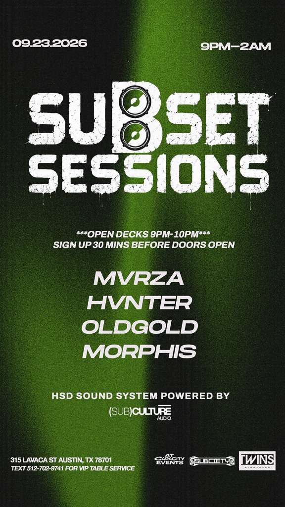SuBset Sessions - Sep 23rd