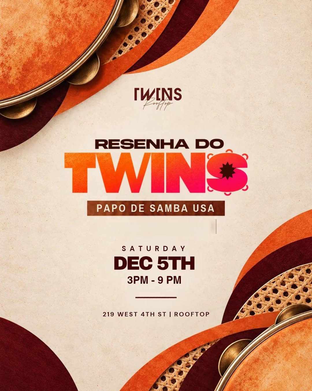 TWINS Resenha do Twins - Papo de Samba USA - Dec 5th